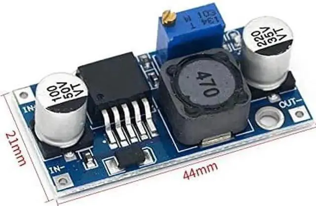 Alt view image 3 of 5 - 1 Pack LM2596S DC-DC Step Down Buck Converter Module, 3A Adjustable Voltage Regulator Input 3.2-35V Output 1.25-35V DIY Power Supply Board