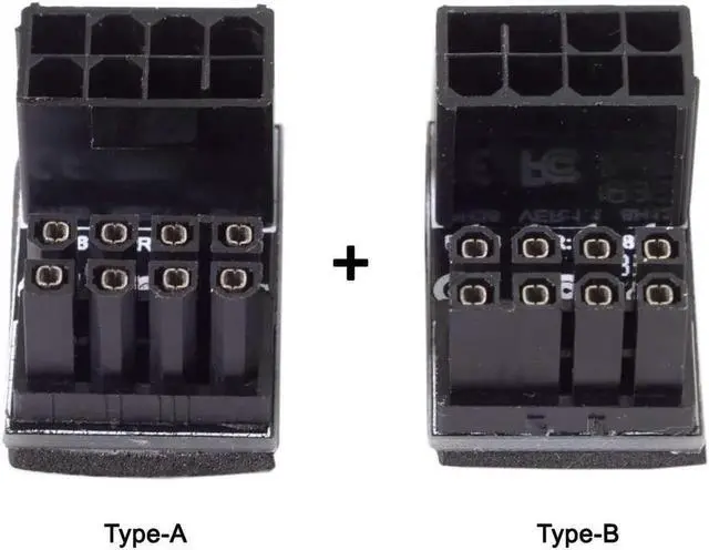 Alt view image 6 of 7 - 180 Degree U-Shaped ATX 8Pin Female to Male Angled Power Adapter for Desktop Graphics Cards