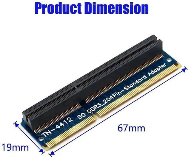 Alt view image 5 of 5 - 204Pin SO-DIMM DDR3 Memory Test Protection Adapter TN4412(STD)/TN4413(RVS) for Notebook RAM Slot Testing