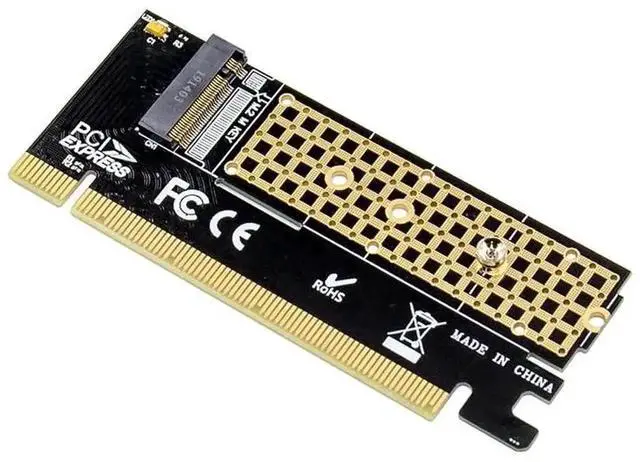 Alt view image 2 of 6 - PCIe X16 to M.2 M Key NVMe SSD Adapter Card, Supports 2230/2242/2260/2280 M.2 NVMe Solid State Drives