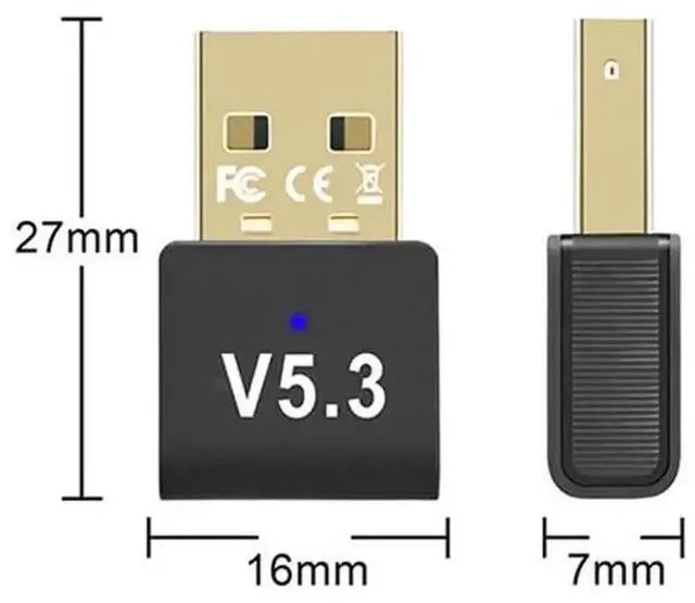 Alt view image 6 of 6 - USB Bluetooth 5.3 Dongle Wireless Adapter for PC, Connect Headphones, Speakers, Mice, Controllers, Printers & Smartphones