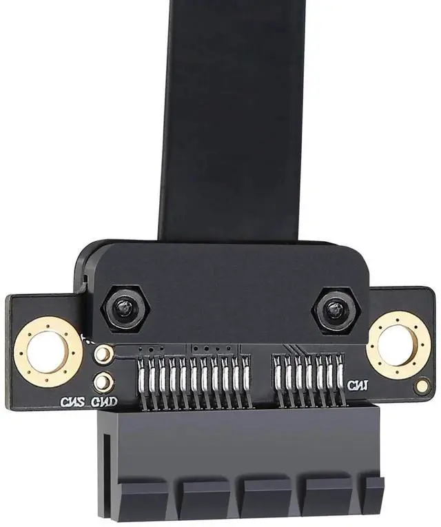 Alt view image 7 of 7 - PCI Express 36Pin X1 Extension Cable, 180 Degree Straight Angle PCIe 3.0 Riser Cord, 20cm Length