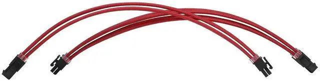 Alt view image 4 of 6 - Red Sleeved PSU Extension Cable Kit, 18AWG ATX 24Pin + EPS 8Pin + PCI-E 8Pin with Cable Combs, for PSU Connecting Motherboard & Graphics Card