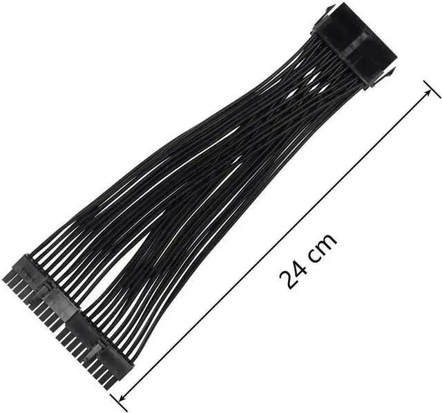 Main image of 24cm ATX 20Pin PSU Splitter Cable, 18AWG 20Pin Female to Dual Male Power Extension Cord for Desktop Power Supply Expansion