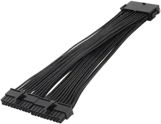 Alt view image 2 of 5 - 24cm ATX 20Pin PSU Splitter Cable, 18AWG 20Pin Female to Dual Male Power Extension Cord for Desktop Power Supply Expansion