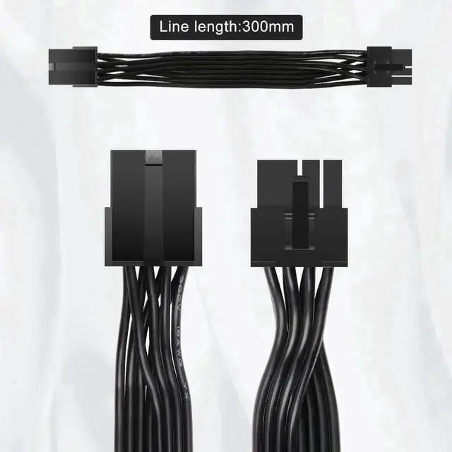 Alt view image 6 of 6 - 2 Pack 12 Inch PCIe 8Pin Power Extension Cables
