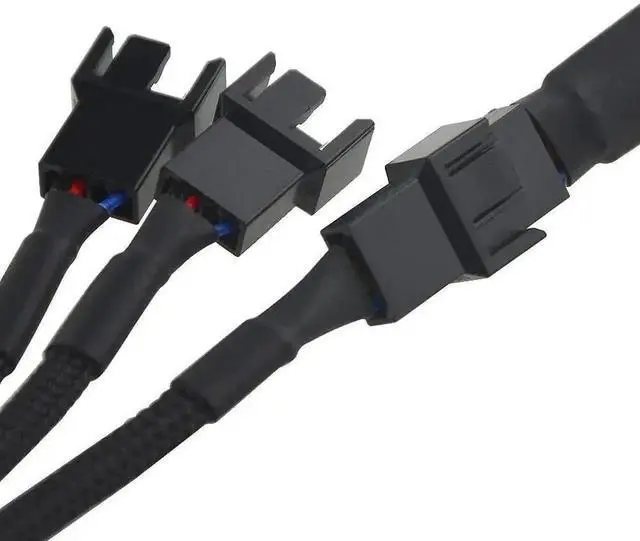 Alt view image 3 of 7 - 5 Pack 4-Pin PWM Fan Y Splitter Cable, 1 to 3 PC Case Fan Power Extension Adapter for ATX Chassis
