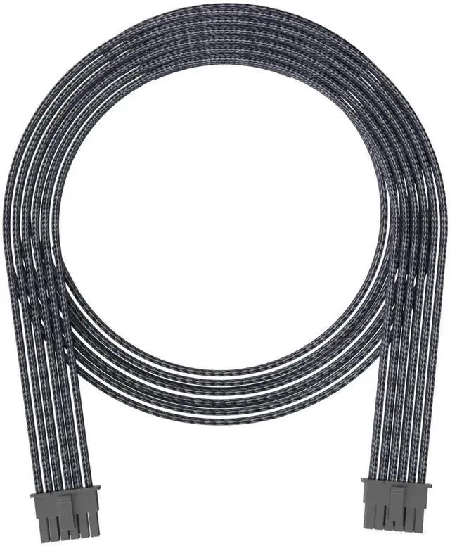 Main image of Black Sleeved PCIe 5.0 12VHPWR 16Pin(12+4) Male to Male Modular PSU Cable, 16AWG High Current GPU Power Cord for RTX 3090Ti, RTX 4080, RTX 4090