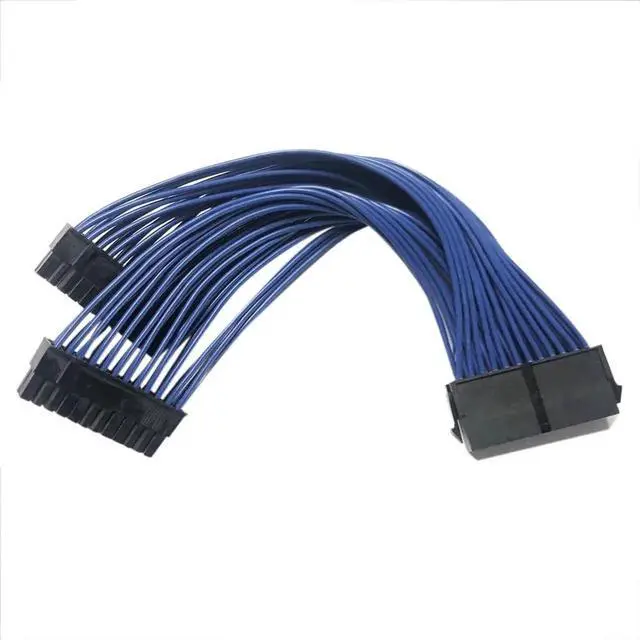 Alt view image 6 of 7 - ATX 24Pin 1-to-2 Y-Splitter PSU Extension Cable, Male to Female Power Splitter Cord, 23.5cm Length Replacement Wire
