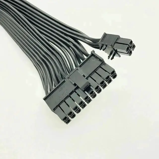 Alt view image 3 of 6 - 60cm Sleeved Modular PSU Cable, 10Pin+14Pin to ATX 24Pin (20+4Pin) Adapter Cord, 18AWG for Corsair AX1200 / AX1200i / RM Series Full Modular Power Supply