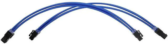 Alt view image 3 of 6 - Blue Sleeved PSU Extension Cable Kit, 18AWG ATX 24Pin + EPS 8Pin (4+4) + PCI-E 8Pin (6+2) Extension Cords with Cable Combs, for Power Supply to Motherboard & Graphics Card