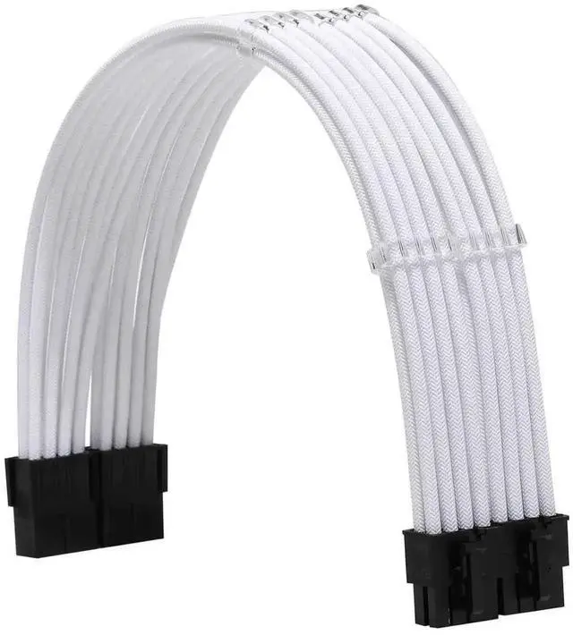 Alt view image 5 of 6 - Black Braided PSU Extension Cable Kit, 18AWG ATX 24Pin + EPS 8Pin + PCIe 8Pin Cables with Cable Combs