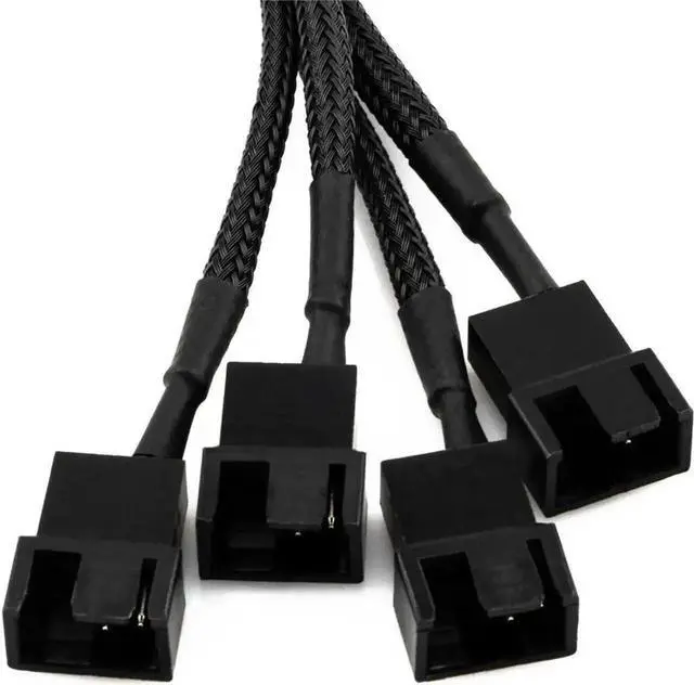 Alt view image 4 of 6 - 5-Pack 15Pin SATA to 4×3/4Pin Fan 12V Power Adapter Cable