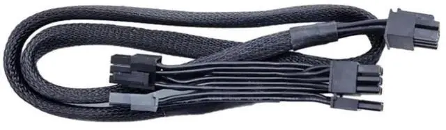 Alt view image 4 of 6 - Sleeved Dual PCIe 8Pin (6+2) GPU Power Cable for Corsair RMx Series Modular PSU, 60+20cm, 18AWG