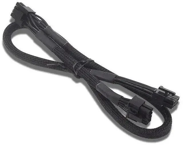 Alt view image 3 of 6 - Sleeved Dual PCIe 8Pin (6+2) GPU Power Cable for Corsair RMx Series Modular PSU, 60+20cm, 18AWG
