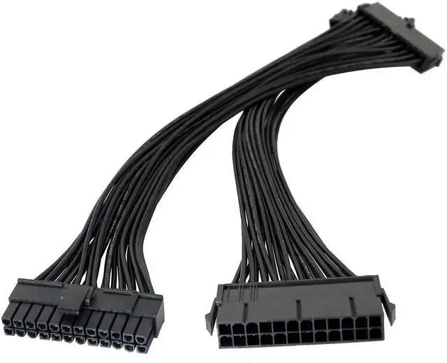 Alt view image 4 of 5 - 2PCS 24Pin ATX Extension Cable Male to Female, 32cm (12.6 Inch), PC Motherboard PSU Internal Power Extender