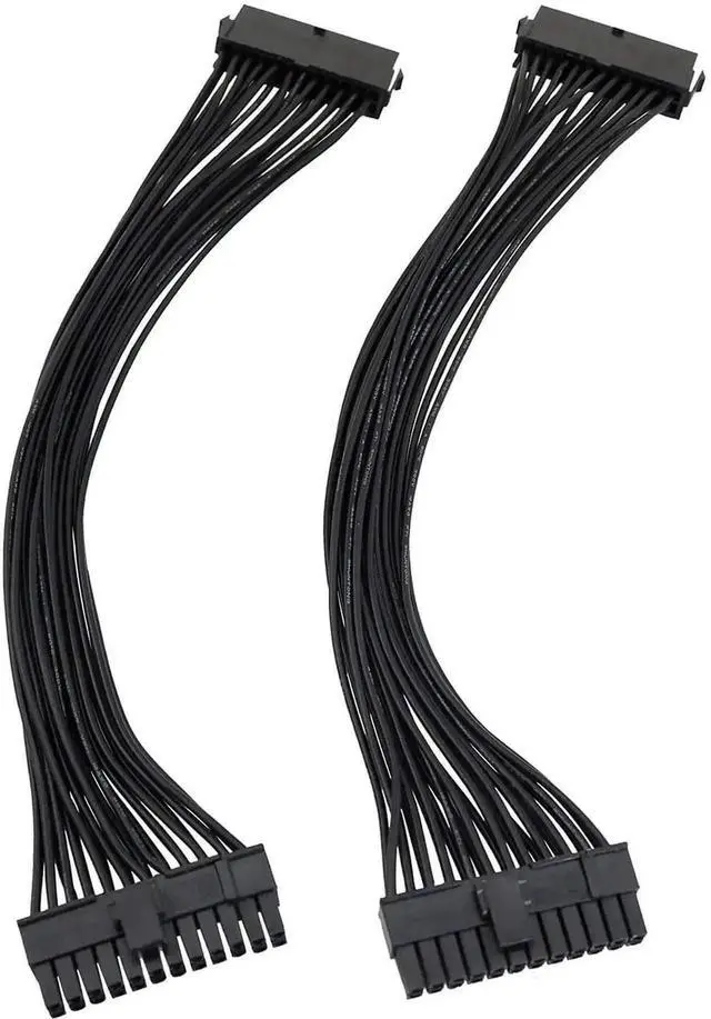 Alt view image 3 of 5 - 2PCS 24Pin ATX Extension Cable Male to Female, 32cm (12.6 Inch), PC Motherboard PSU Internal Power Extender