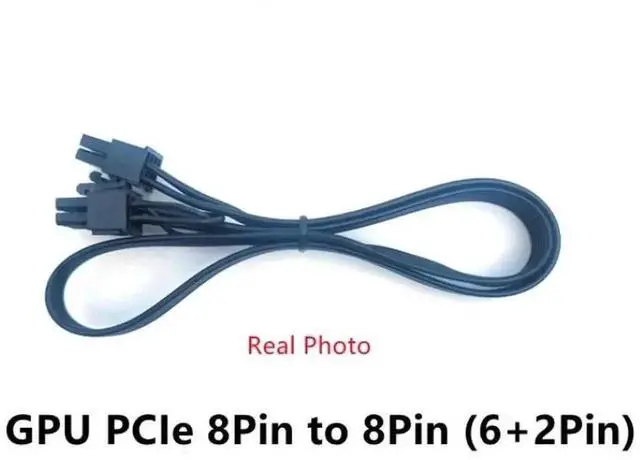 Alt view image 2 of 6 - 60cm Flat PCIe 8Pin (6+2Pin) Modular GPU Power Cable Compatible with Corsair CS-M Series PSU, CS450M CS550M CS650M CS750M CS850M