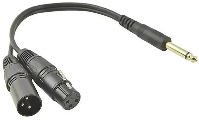 Alt view image 3 of 3 - 6.35mm (1/4 Inch) Stereo Jack to 3-Pin XLR Male/Female Audio Adapter Cable, Professional Mic Cord for Microphones, Speakers & Amplifiers