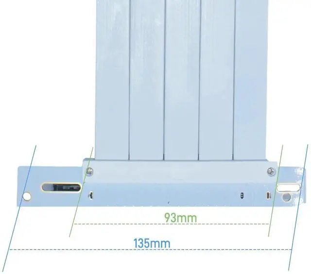Alt view image 5 of 6 - 200mm White PCIe 4.0 x16 Right Angle GPU Riser Extension Cable