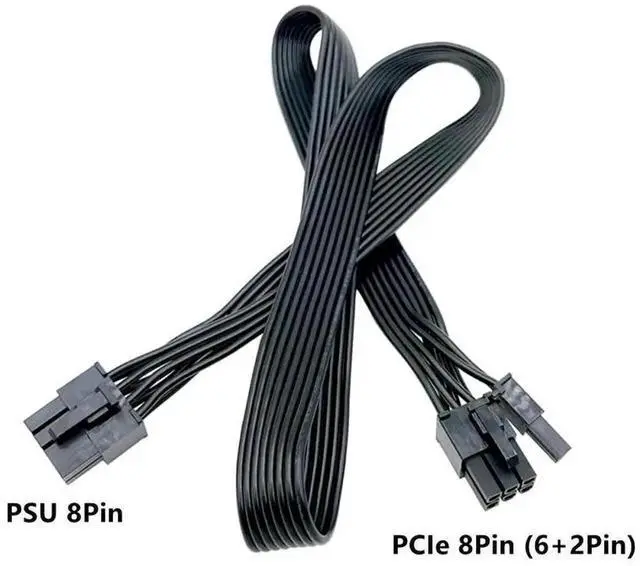 Alt view image 4 of 6 - 60cm PCIe 8Pin (6+2Pin) GPU Modular Power Cable for Seasonic PSU, Compatible with FOCUS, PRIME, M12II EVO Series 450W/550W/650W/750W/850W/1000W