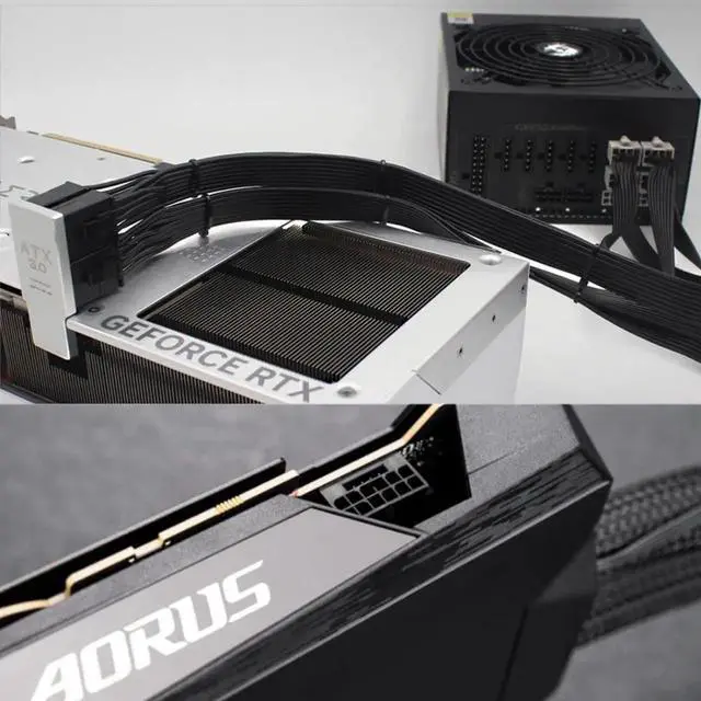 Alt view image 6 of 6 - 90° Up Angled ATX 8Pin×4 to 12VHPWR PCIe5.0 ATX3.0 16Pin Modular Power Adapter