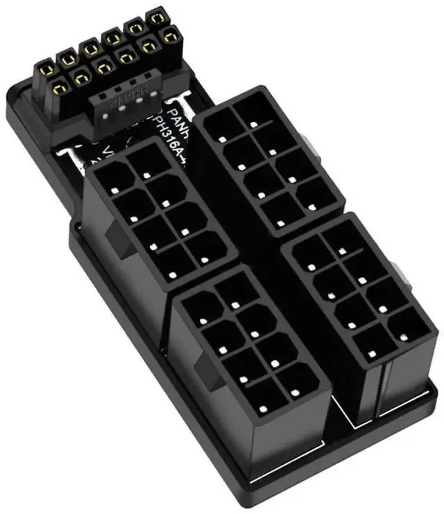 Main image of 90° Downward Angled 4×ATX 8Pin to 12VHPWR 16Pin Modular Power Adapter | ATX3.0 PCIe5.0