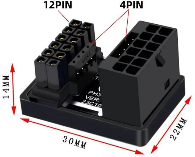 Alt view image 7 of 7 - 360° Rotatable Down-Angled 12VHPWR 16Pin Direction-Changing Adapter, ATX3.0 PCIe5.0 for RTX 4080/5090Ti