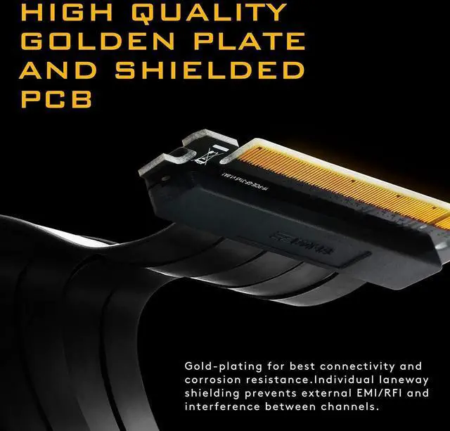 Alt view image 3 of 7 - 30cm PCIe 3.0 x16 Straight GPU Riser Extension Cable