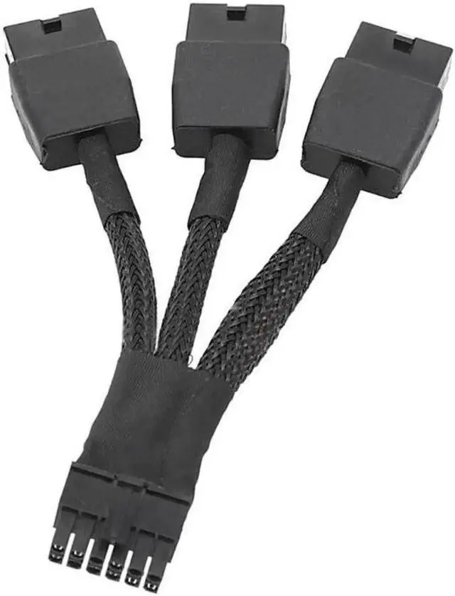 Alt view image 6 of 6 - 12VHPWR 12Pin to 3×8Pin PCIe GPU Power Adapter Cable for RTX 3060Ti/3070/3080/3090