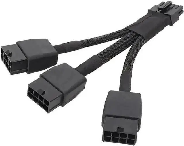 Main image of 12VHPWR 12Pin to 3×8Pin PCIe GPU Power Adapter Cable Compatible with NVIDIA RTX 3060Ti/3070/3080/3090 Ampere Series
