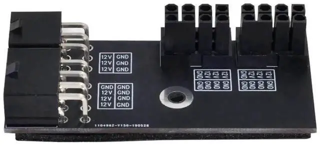 Alt view image 5 of 6 - 180° Right-Angled Dual ATX 8Pin Female to 6+8Pin Male GPU Power Adapter for RTX 3080/3090