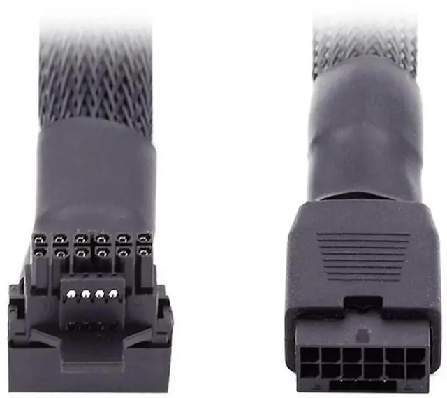 Main image of 17cm 90° Up-Angled Male to Female 12VHPWR Extension Cable, ATX3.0 PCIe 5.0 Modular Power Cord for 16Pin(12+4Pin) RTX 3080/3090Ti Graphics Cards