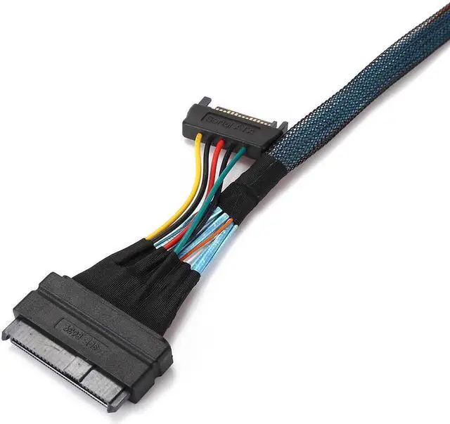 Alt view image 7 of 7 - U.2 U2 SFF-8639 to Slimline SFF-8654 4i NVME PCIe Cable 50CM