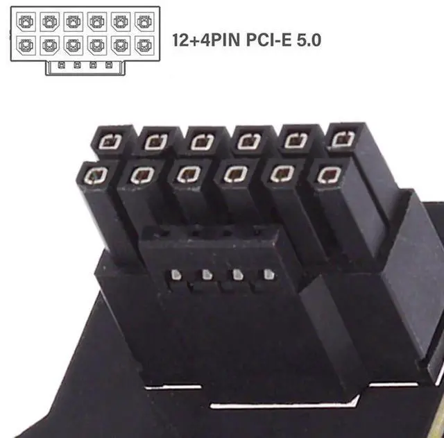 Alt view image 5 of 7 - ATX 3.0 PCIe 5.0 12VHPWR 16Pin Modular Power Adapter, 90-Degree Downward Angled Connector for RTX 3080 / 3090Ti Graphics Cards & Modular PSUs