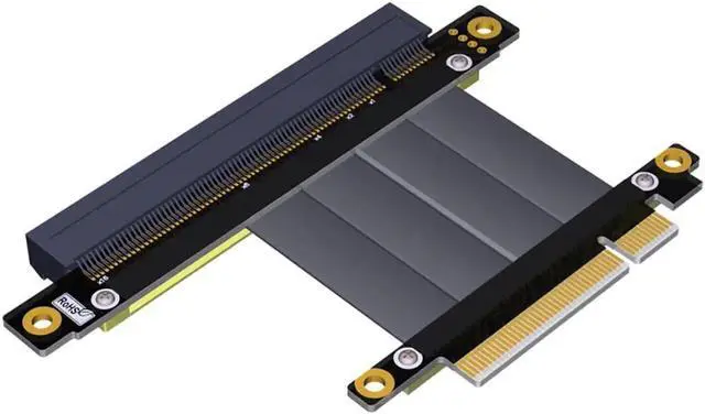 Alt view image 6 of 6 - PCIe X8 to X16 Riser Card Extension Cable, Gold-Plated Contacts PCI Express 8X to 16X Slot Adapter Card for BTC Mining Rig