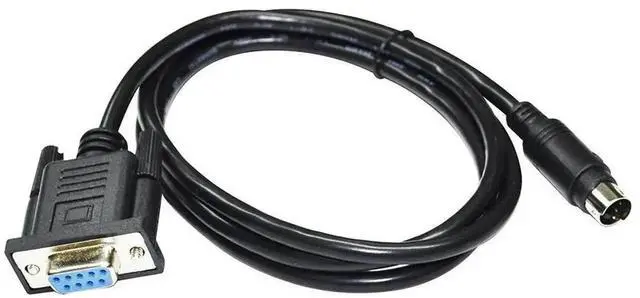 Alt view image 2 of 6 - DB9 Female to Mini DIN 4Pin MD4 RS-232 Serial Cable, 3M Communication Cord for Estun ESV Touchscreen to Estun EP PLC