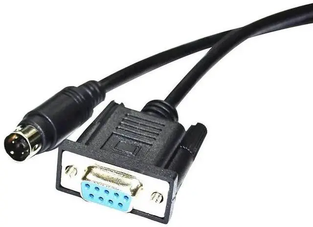 Alt view image 3 of 6 - DB9 Female to Mini DIN 4Pin MD4 RS-232 Serial Cable, 3M Communication Cord for Estun ESV Touchscreen to Estun EP PLC
