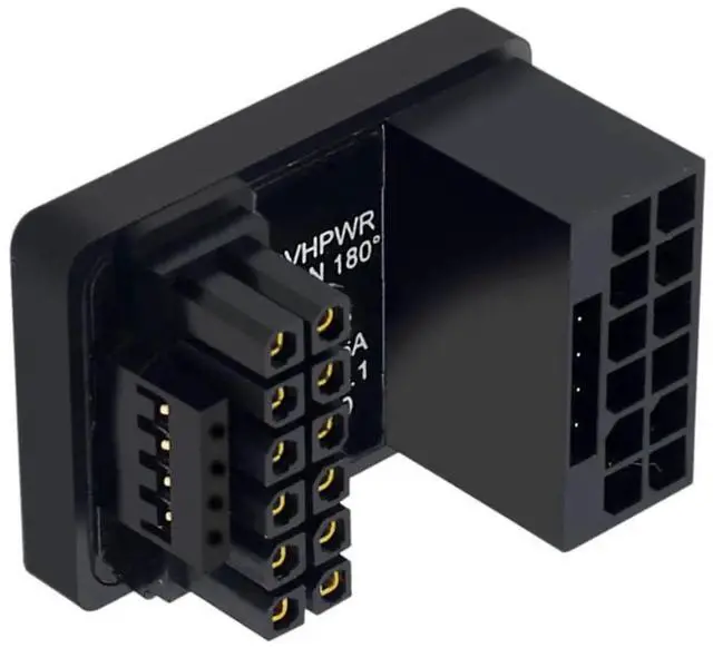 Main image of U-Shaped Back Bend 12VHPWR Power Adapter, ATX3.0 PCIe 5.0 12+4Pin to 16Pin Up Angled Connector, Compatible with RTX 4080, 5090Ti Graphics Cards
