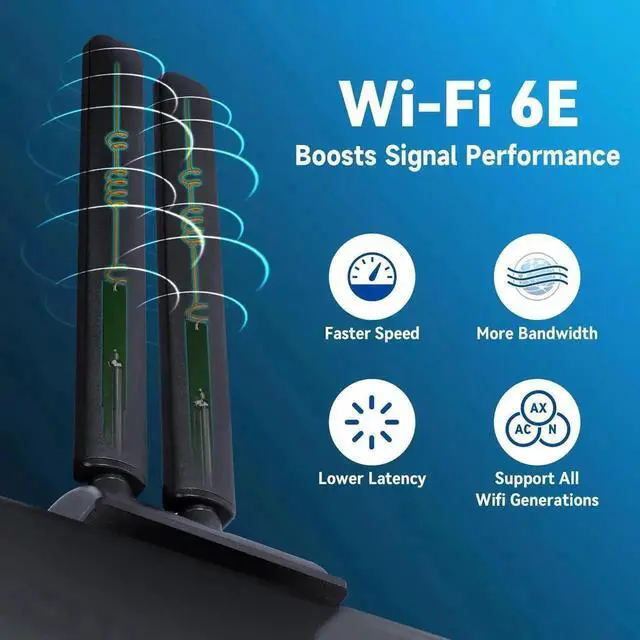 Alt view image 3 of 6 - 5dBi Tri-Band WiFi 6E Antenna, 2400-2500MHz+5150-5850MHz+5900-7125MHz, Compatible with Monkey King Gaming PC, FPV Drones & Security Cameras