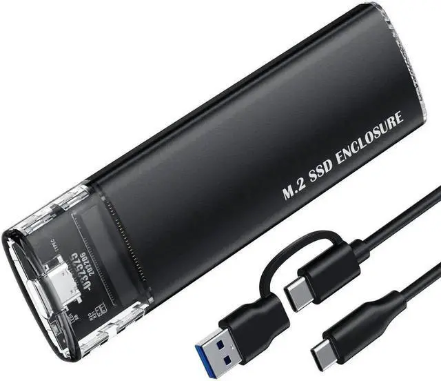 Main image of USB 3.1 Gen 2 10Gbps Type-C M.2 NVMe & SATA SSD Enclosure Adapter, Supports M-Key/B+M Key SSD in 2230/2242/2260/2280 Sizes