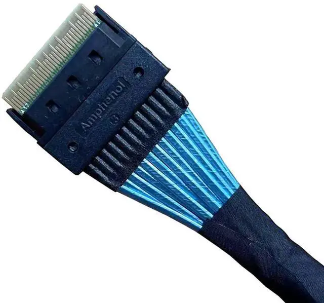 Alt view image 4 of 4 - SlimSAS 8X to Dual 4X Splitter Cable, SFF-8654 74Pin to 2×SFF-8643 36Pin Storage Cable, 80cm Server Internal SAS/NVMe Data Cord