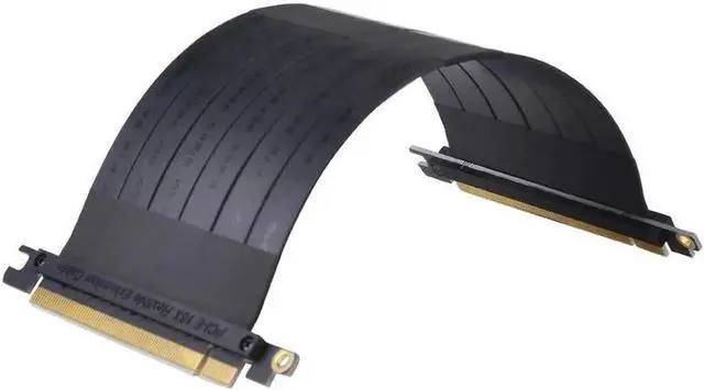 Alt view image 3 of 6 - PCIe x16 Flexible Riser Extension Cable, PCI Express 16X Graphics Card Extender Adapter Cable