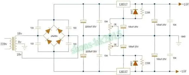 Alt view image 2 of 7 - 1Pc XR-103 LM337 Positive & Negative Adjustable DC Regulated Power Supply Module