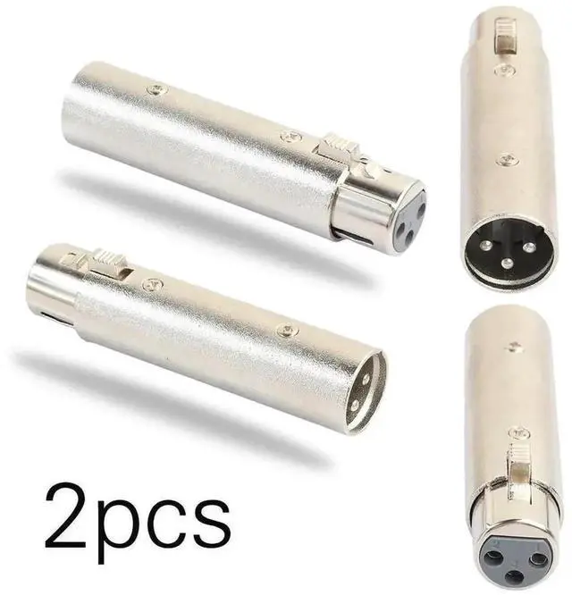 Alt view image 3 of 3 - 2 Pack XLR 3Pin Male to Female Phase Reverse Adapter