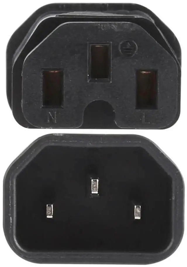 Alt view image 2 of 5 - C13 to C15 Recessed AC Power Adapter Socket Converter