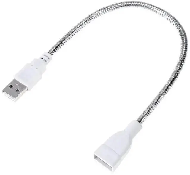 Main image of USB Male to Female Extension Cable with Flexible Metal Gooseneck Tube for LED Lights