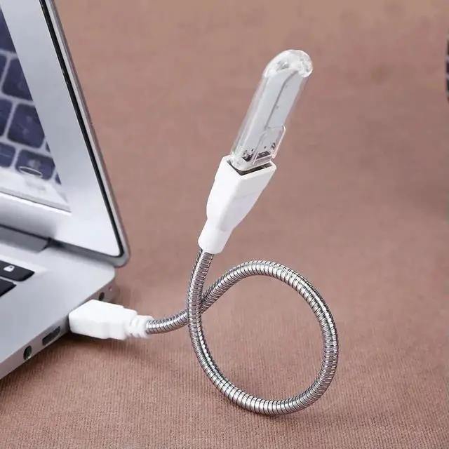 Alt view image 3 of 3 - USB Male to Female Extension Cable with Flexible Metal Gooseneck Tube for LED Lights