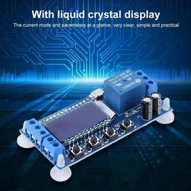 Alt view image 3 of 3 - XY-LJ02 Timing Delay Trigger Relay Module with LCD Screen, 6-30V DC & USB 5V Dual Power Supply, Automatic Control Timer Switch Board