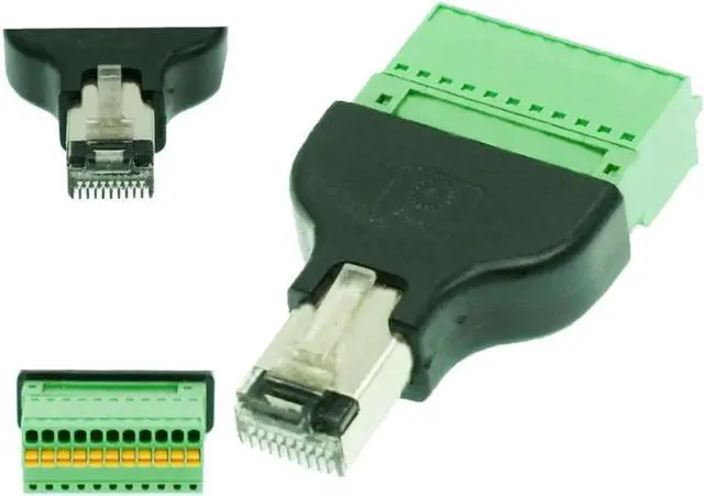 Alt view image 3 of 4 - 1PC RJ50 Male to 11 Pin Spring Terminal Adapter, RJ50 Splitter Connector for CCTV DVR Surveillance Accessories